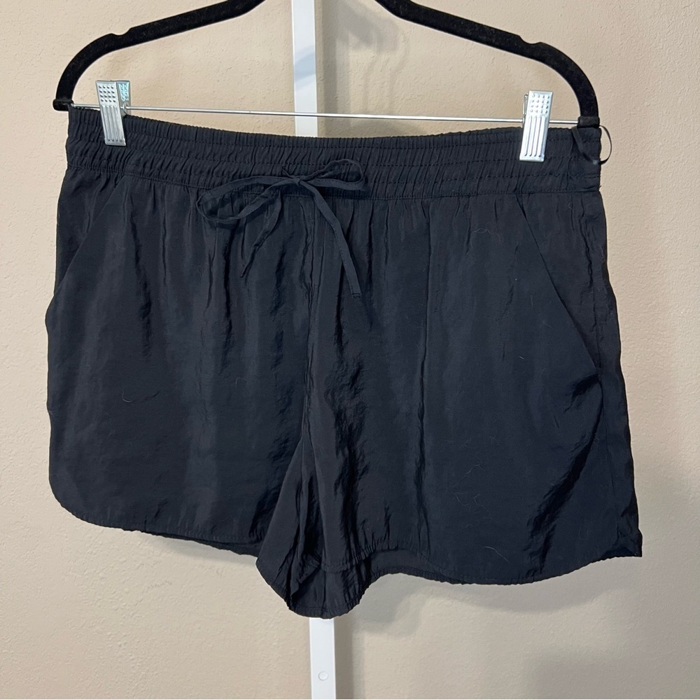 Zara Black Athletic Shorts Lightweight Elastic Waist